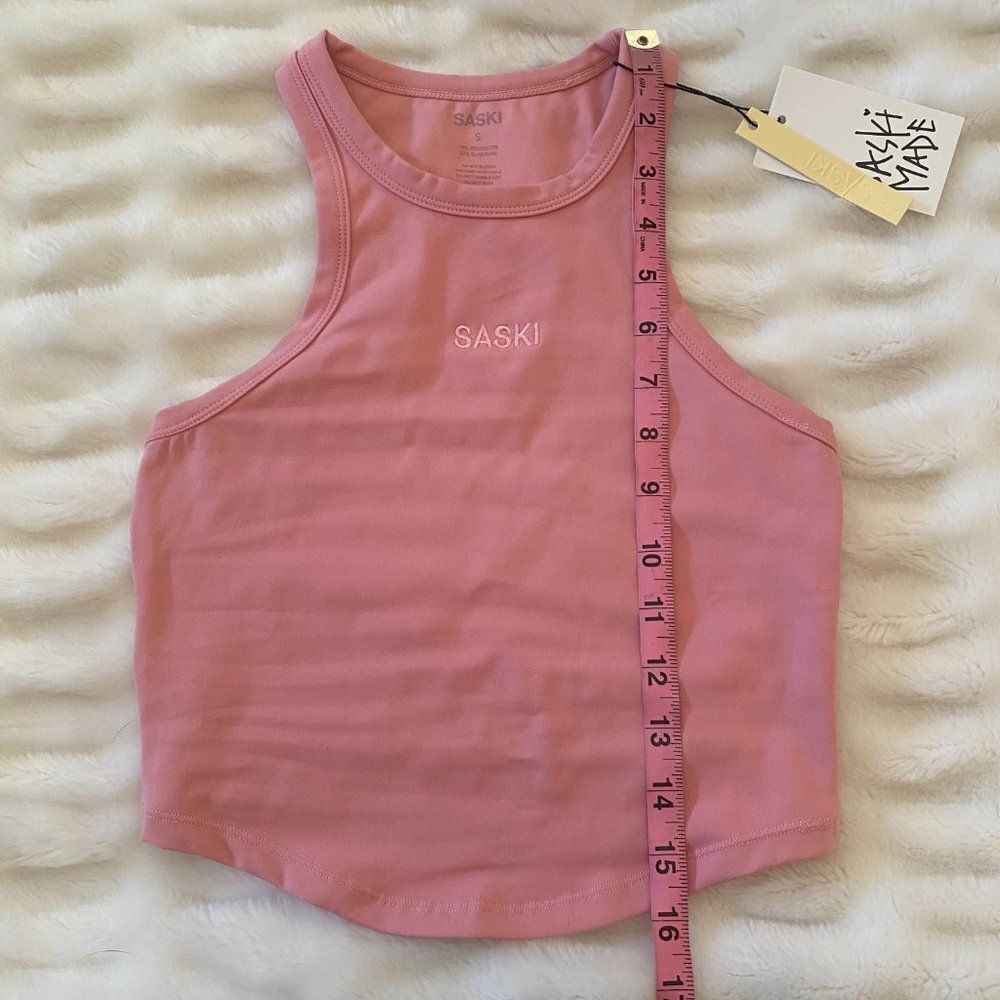 NWT Saski Pink Crop Top in Peony - Size Small - Picture 8 of 10